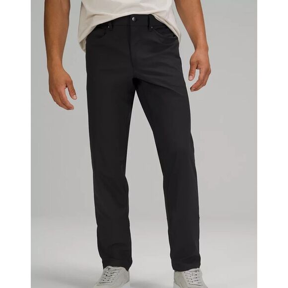 LULULEMON ABC Classic Trouser Warpstreme black PANTS MENS sz 34 - Picture 1 of 7
